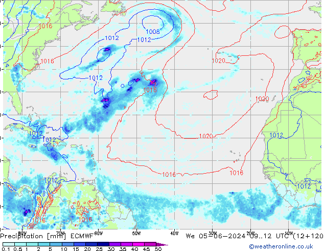 Neerslag ECMWF wo 05.06.2024 12 UTC