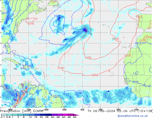 precipitação ECMWF Qui 06.06.2024 06 UTC