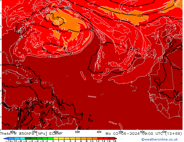 Theta-W 850hPa ECMWF Seg 03.06.2024 09 UTC