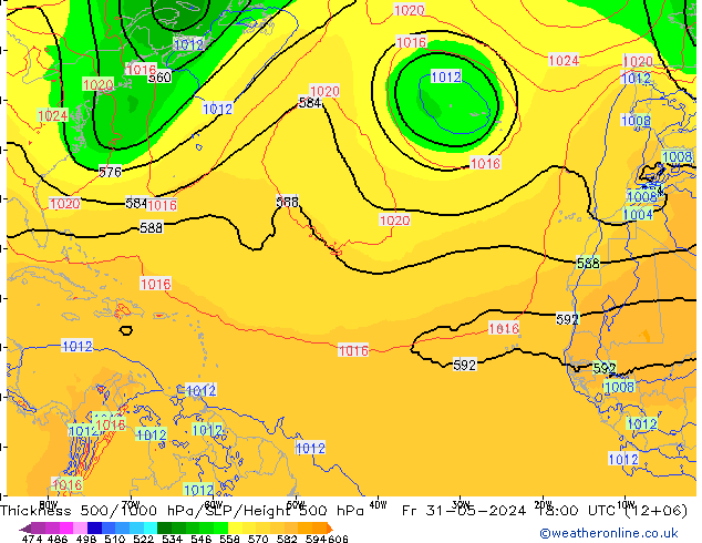 Thck 500-1000hPa ECMWF pt. 31.05.2024 18 UTC