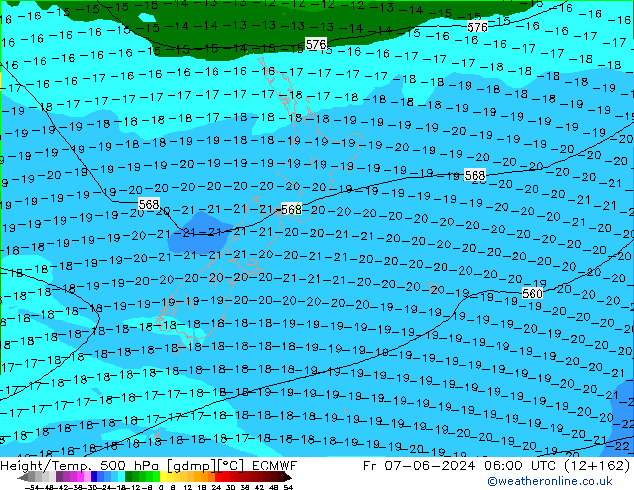 Z500/Rain (+SLP)/Z850 ECMWF Fr 07.06.2024 06 UTC