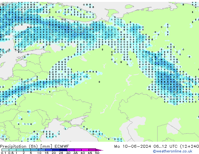 Z500/Rain (+SLP)/Z850 ECMWF Mo 10.06.2024 12 UTC