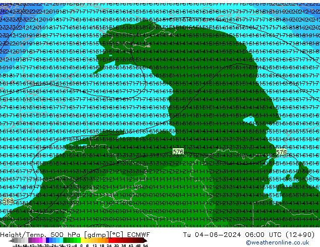 Height/Temp. 500 hPa ECMWF mar 04.06.2024 06 UTC