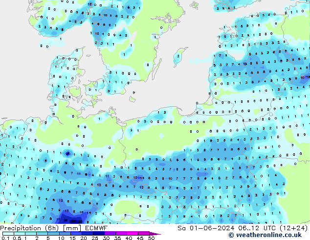 Z500/Rain (+SLP)/Z850 ECMWF sab 01.06.2024 12 UTC