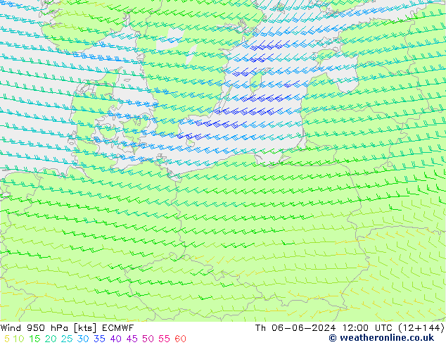 Wind 950 hPa ECMWF do 06.06.2024 12 UTC