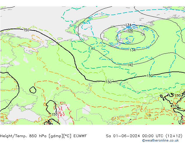 Z500/Rain (+SLP)/Z850 ECMWF So 01.06.2024 00 UTC