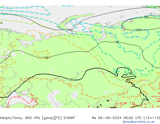 Z500/Rain (+SLP)/Z850 ECMWF We 05.06.2024 06 UTC