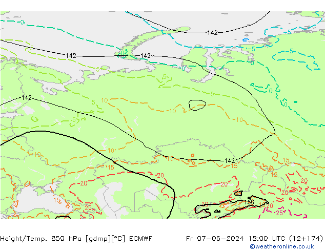 Z500/Rain (+SLP)/Z850 ECMWF Fr 07.06.2024 18 UTC