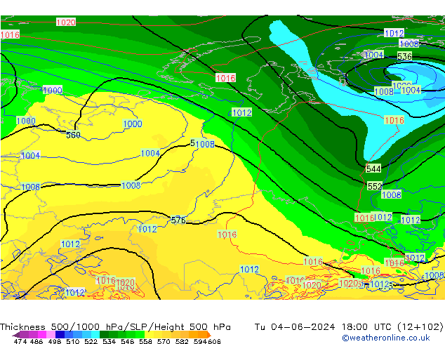 Thck 500-1000hPa ECMWF Ter 04.06.2024 18 UTC