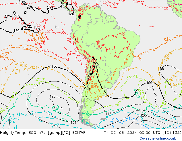 Z500/Rain (+SLP)/Z850 ECMWF jeu 06.06.2024 00 UTC