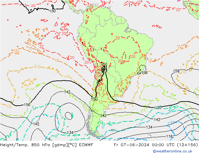 Z500/Rain (+SLP)/Z850 ECMWF Fr 07.06.2024 00 UTC