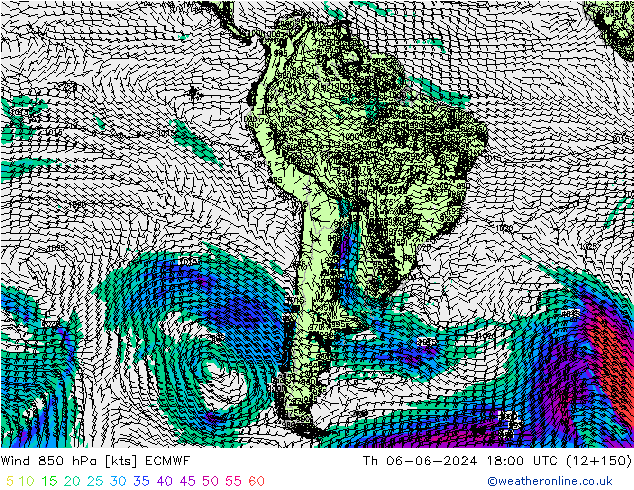 Wind 850 hPa ECMWF do 06.06.2024 18 UTC