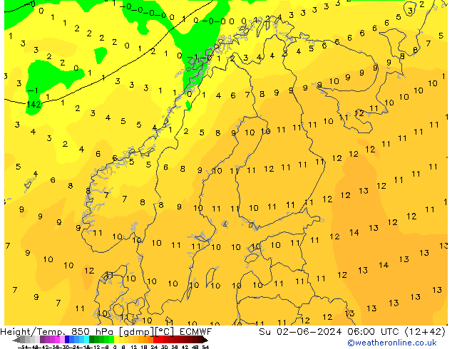 Z500/Rain (+SLP)/Z850 ECMWF Ne 02.06.2024 06 UTC