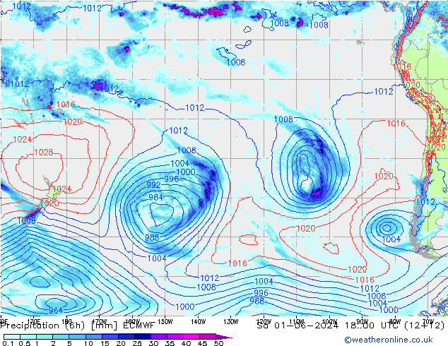 Z500/Regen(+SLP)/Z850 ECMWF za 01.06.2024 00 UTC