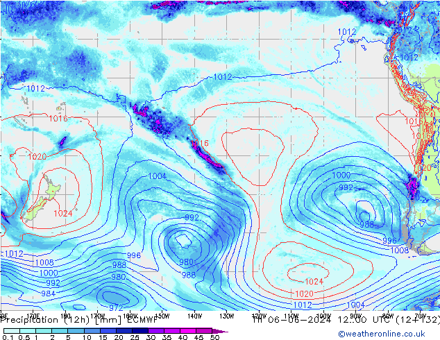 Yağış (12h) ECMWF Per 06.06.2024 00 UTC