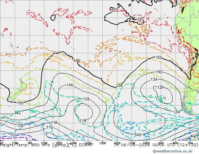 Z500/Rain (+SLP)/Z850 ECMWF Qui 06.06.2024 00 UTC