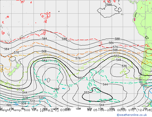 Z500/Rain (+SLP)/Z850 ECMWF śro. 05.06.2024 00 UTC