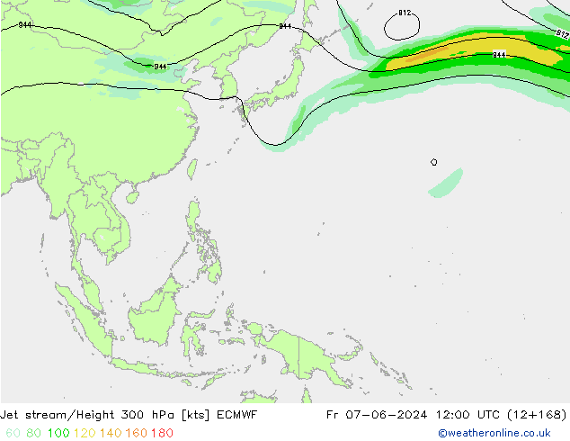 джет ECMWF пт 07.06.2024 12 UTC