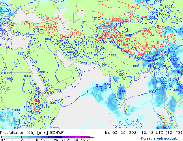 Z500/Rain (+SLP)/Z850 ECMWF Mo 03.06.2024 18 UTC