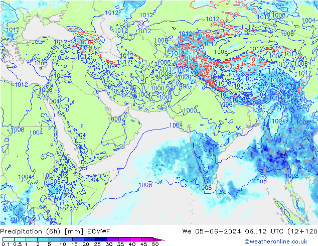 Prec 6h/Wind 10m/950 ECMWF  05.06.2024 12 UTC