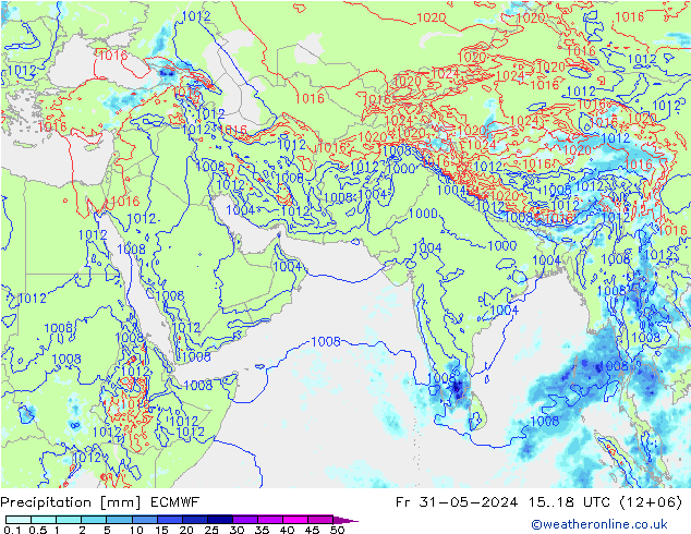 降水 ECMWF 星期五 31.05.2024 18 UTC
