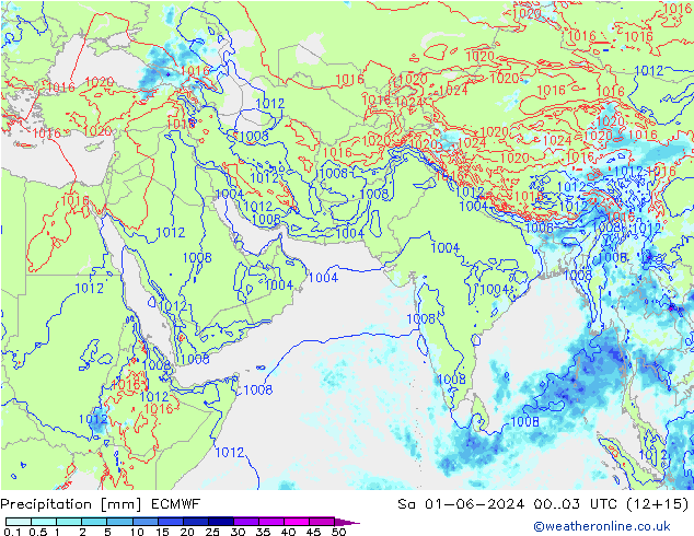 Precipitación ECMWF sáb 01.06.2024 03 UTC