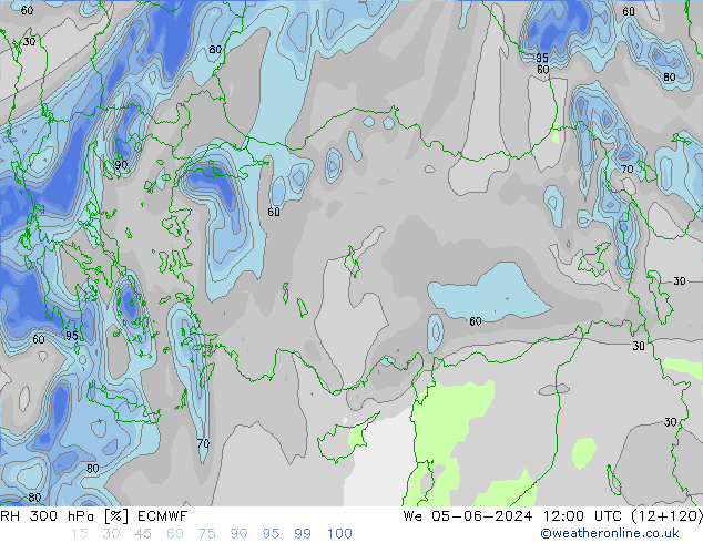 RH 300 hPa ECMWF St 05.06.2024 12 UTC