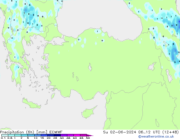 Z500/Rain (+SLP)/Z850 ECMWF Su 02.06.2024 12 UTC