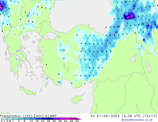 opad (12h) ECMWF so. 01.06.2024 00 UTC