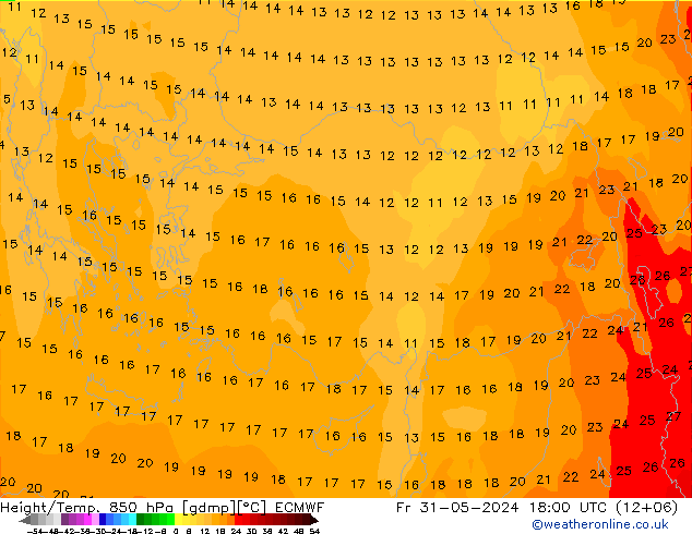 Z500/Rain (+SLP)/Z850 ECMWF ven 31.05.2024 18 UTC