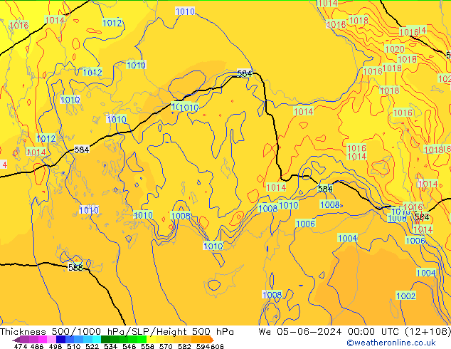 Thck 500-1000hPa ECMWF We 05.06.2024 00 UTC