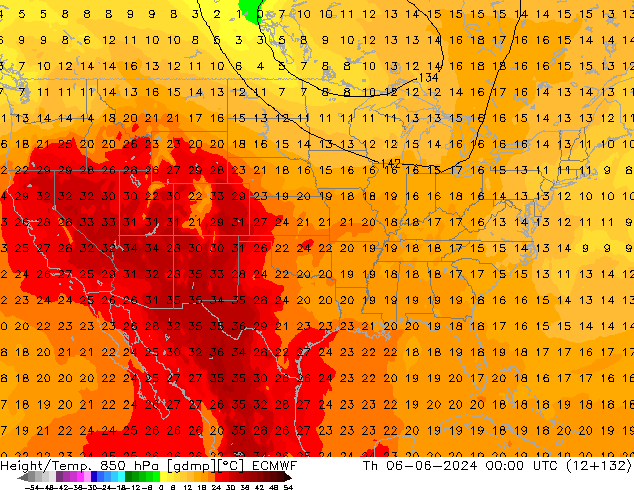 Z500/Rain (+SLP)/Z850 ECMWF  06.06.2024 00 UTC