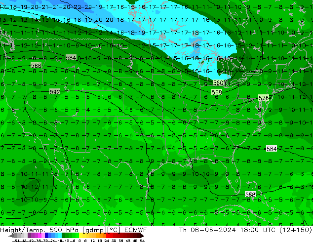 Z500/Yağmur (+YB)/Z850 ECMWF Per 06.06.2024 18 UTC