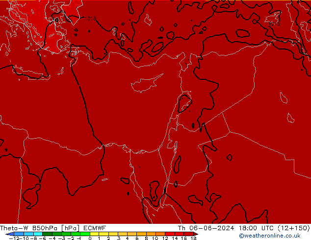 Theta-W 850hPa ECMWF jeu 06.06.2024 18 UTC