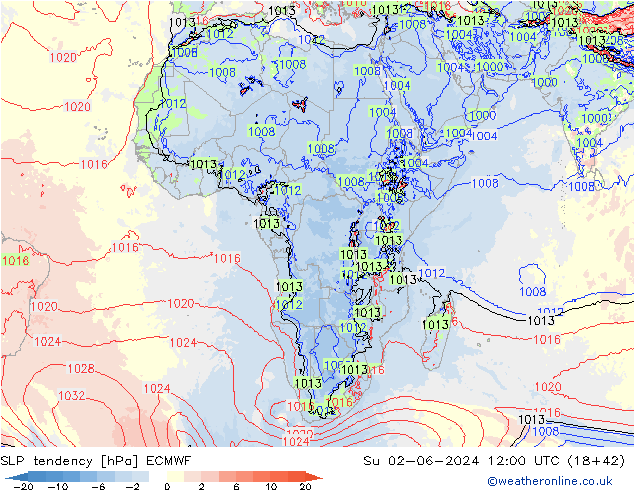 SLP tendency ECMWF Ne 02.06.2024 12 UTC