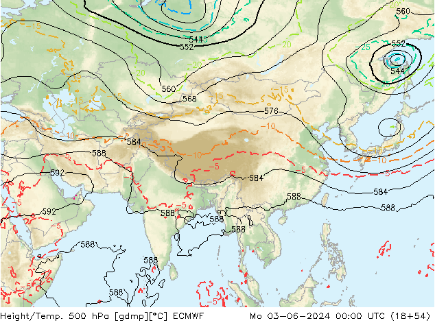 Z500/Regen(+SLP)/Z850 ECMWF ma 03.06.2024 00 UTC