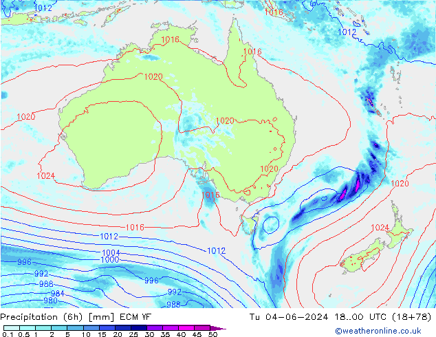 Z500/Rain (+SLP)/Z850 ECMWF Út 04.06.2024 00 UTC