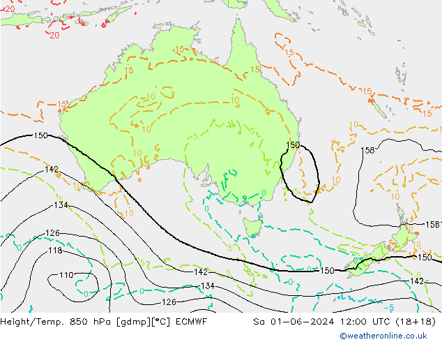 Z500/Rain (+SLP)/Z850 ECMWF Sáb 01.06.2024 12 UTC