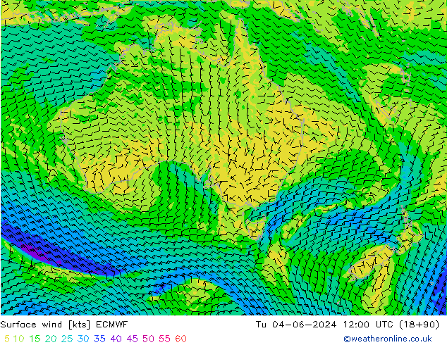 Rüzgar 10 m ECMWF Sa 04.06.2024 12 UTC