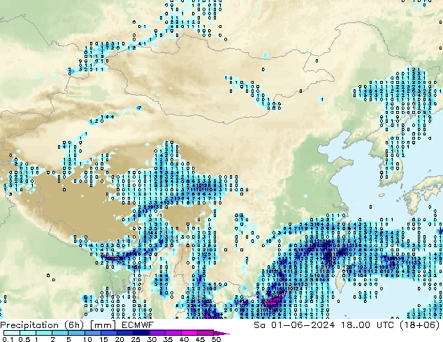 Z500/Rain (+SLP)/Z850 ECMWF sáb 01.06.2024 00 UTC