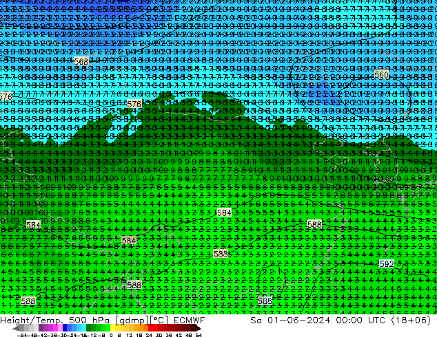 Z500/Rain (+SLP)/Z850 ECMWF  01.06.2024 00 UTC