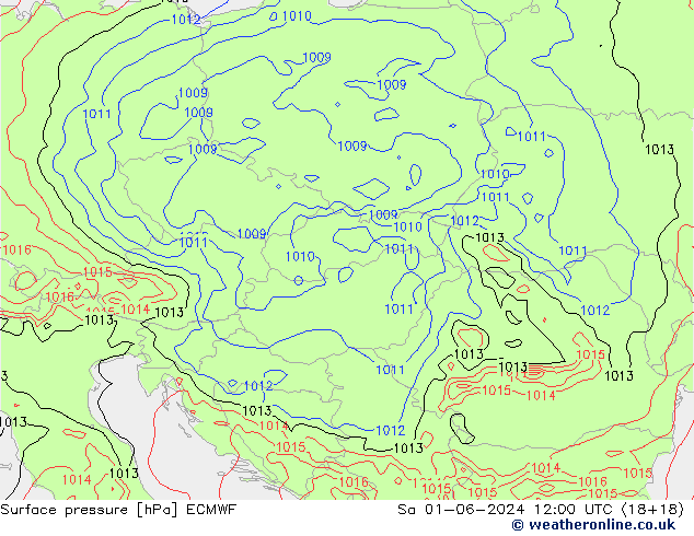 Yer basıncı ECMWF Cts 01.06.2024 12 UTC