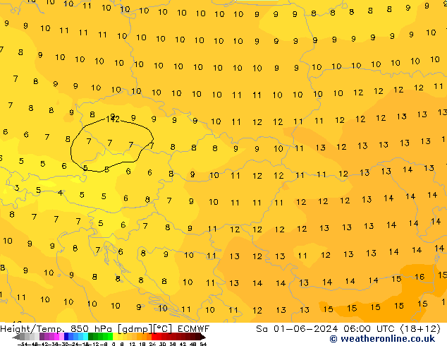 Z500/Rain (+SLP)/Z850 ECMWF So 01.06.2024 06 UTC