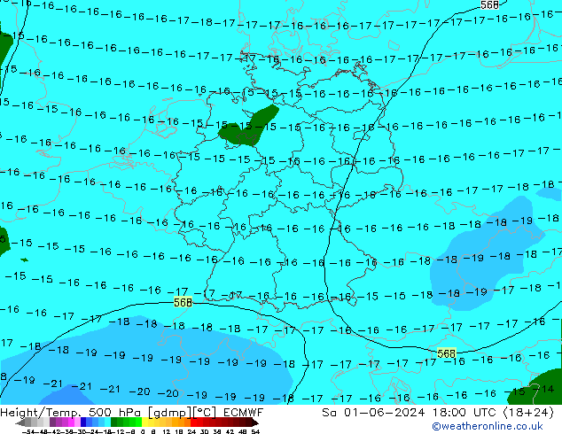 Z500/Rain (+SLP)/Z850 ECMWF Sa 01.06.2024 18 UTC