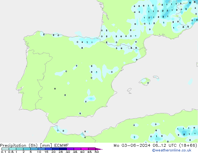 Z500/Rain (+SLP)/Z850 ECMWF  03.06.2024 12 UTC