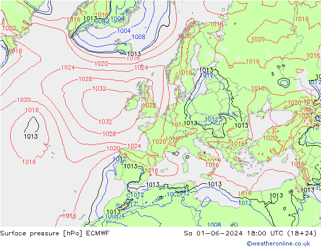 Yer basıncı ECMWF Cts 01.06.2024 18 UTC