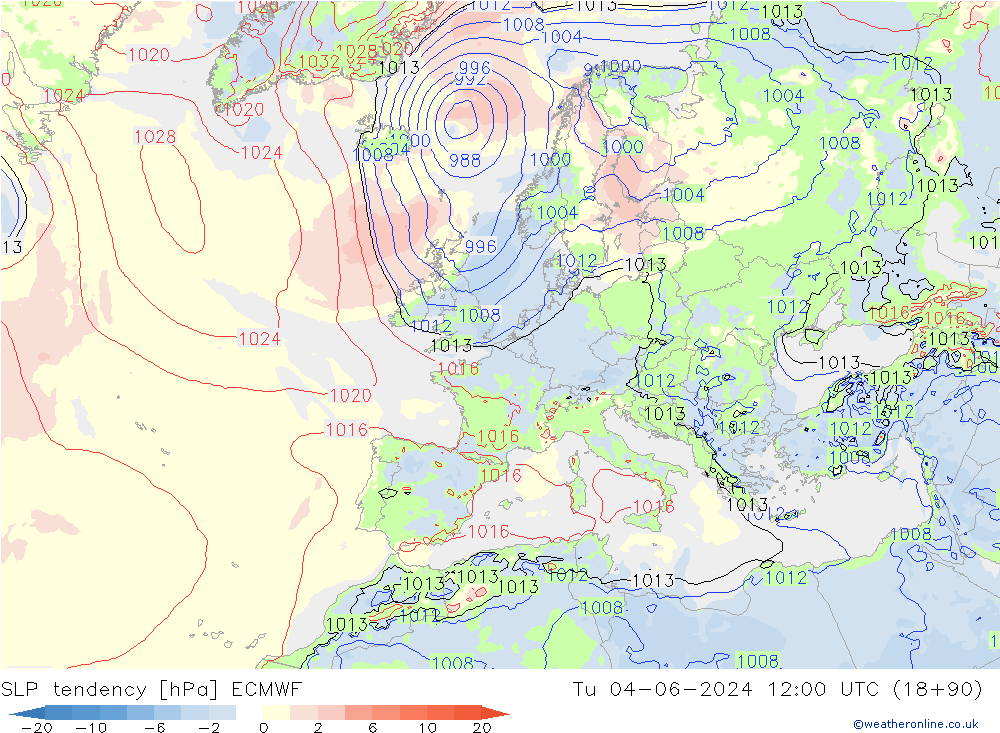 tendencja ECMWF wto. 04.06.2024 12 UTC