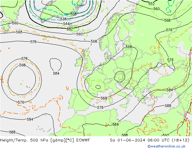 Z500/Yağmur (+YB)/Z850 ECMWF Cts 01.06.2024 06 UTC