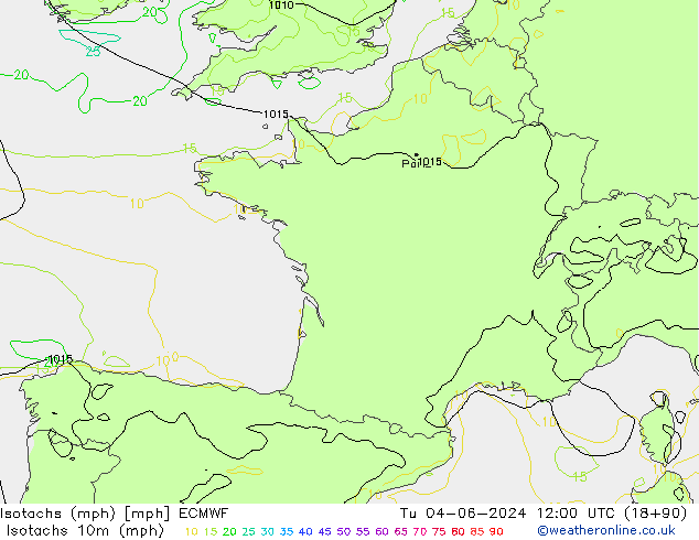 Isotachs (mph) ECMWF Ter 04.06.2024 12 UTC