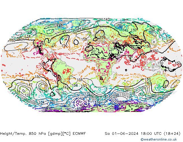 Z500/Yağmur (+YB)/Z850 ECMWF Cts 01.06.2024 18 UTC